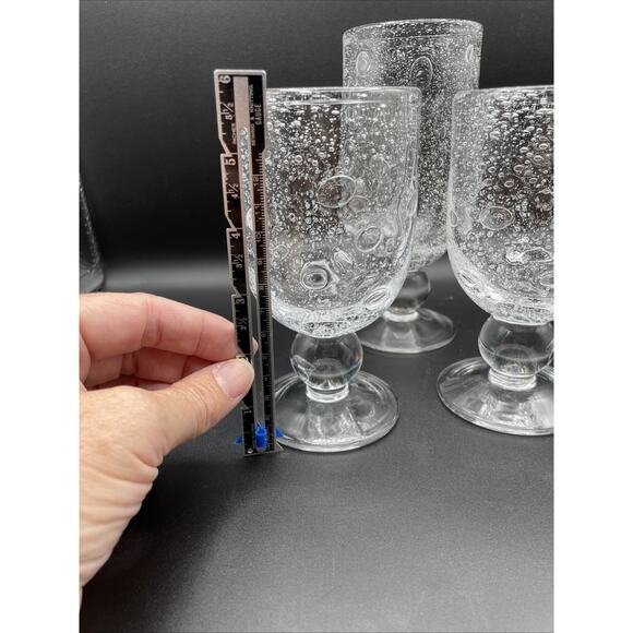 Lot of 3 Southern Living at Home Bella Luna Bubbles Glass Goblet - Picture 8 of 9